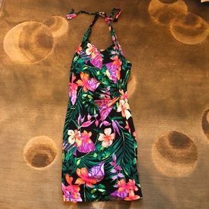 Tommy Bahama tropical print halter dress size Small